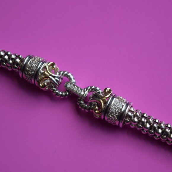Silver & Gold Diamond Bracelet